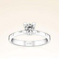 G Renk 0,30 Karat HRD Sertifikalı Tektaş Pırlanta Yüzük - 1