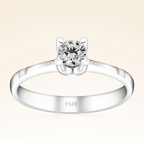 G Renk 0,30 Karat HRD Sertifikalı Tektaş Pırlanta Yüzük - Pare Pırlanta