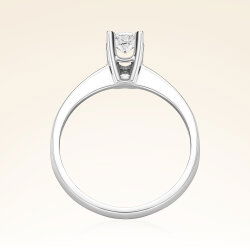 G Renk 0,30 Karat HRD Sertifikalı Tektaş Pırlanta Yüzük - 3