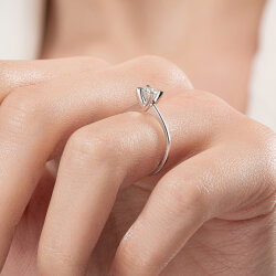 G Renk 0,30 Karat HRD Sertifikalı Tektaş Pırlanta Yüzük - 7