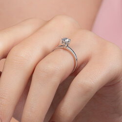 G Renk 0,30 Karat HRD Sertifikalı Tektaş Pırlanta Yüzük - 7