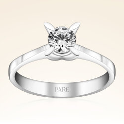 G Renk 0,40 Karat HRD Sertifikalı Tektaş Pırlanta Yüzük - 1