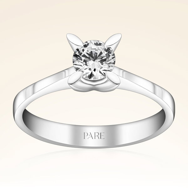 G Renk 0,40 Karat HRD Sertifikalı Tektaş Pırlanta Yüzük - Pare Pırlanta