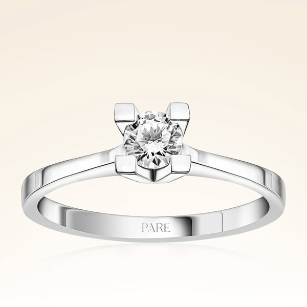 G Renk 0,40 Karat HRD Sertifikalı Tektaş Pırlanta Yüzük - Pare Pırlanta