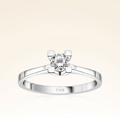 G Renk 0,40 Karat HRD Sertifikalı Tektaş Pırlanta Yüzük - Pare Pırlanta