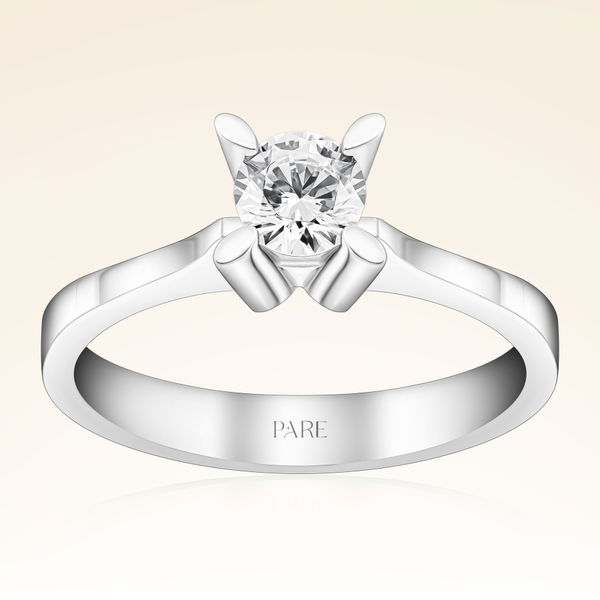 G Renk 0,40 Karat HRD Sertifikalı Tektaş Pırlanta Yüzük - Pare Pırlanta