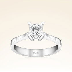 G Renk 0,40 Karat HRD Sertifikalı Tektaş Pırlanta Yüzük - 1