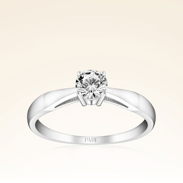 G Renk 0,40 Karat HRD Sertifikalı Tektaş Pırlanta Yüzük - Pare Pırlanta