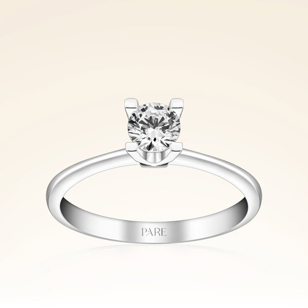 G Renk 0,40 Karat HRD Sertifikalı Tektaş Pırlanta Yüzük - Pare Pırlanta