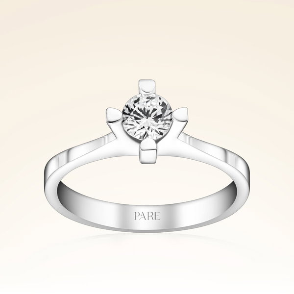 G Renk 0,40 Karat HRD Sertifikalı Tektaş Pırlanta Yüzük - Pare Pırlanta