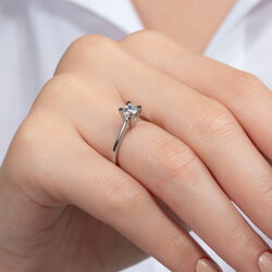 G Renk 0,40 Karat HRD Sertifikalı Tektaş Pırlanta Yüzük - 7