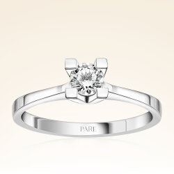 G Renk 0,40 Karat HRD Sertifikalı Tektaş Pırlanta Yüzük - 1