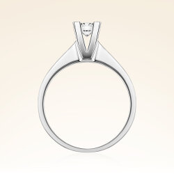 G Renk 0,40 Karat HRD Sertifikalı Tektaş Pırlanta Yüzük - 3