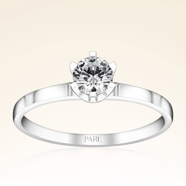 G Renk 0,40 Karat HRD Sertifikalı Tektaş Pırlanta Yüzük - Pare Pırlanta