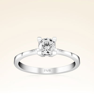 G Renk 0,40 Karat HRD Sertifikalı Tektaş Pırlanta Yüzük - Pare Pırlanta