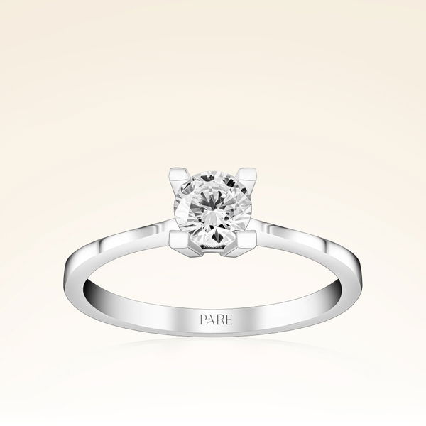 G Renk 0,40 Karat HRD Sertifikalı Tektaş Pırlanta Yüzük - Pare Pırlanta