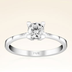 G Renk 0,40 Karat HRD Sertifikalı Tektaş Pırlanta Yüzük - 1