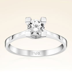 G Renk 0,45 Karat HRD Sertifikalı Tektaş Pırlanta Yüzük - 1