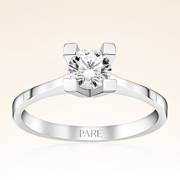 G Renk 0,45 Karat HRD Sertifikalı Tektaş Pırlanta Yüzük - Pare Pırlanta