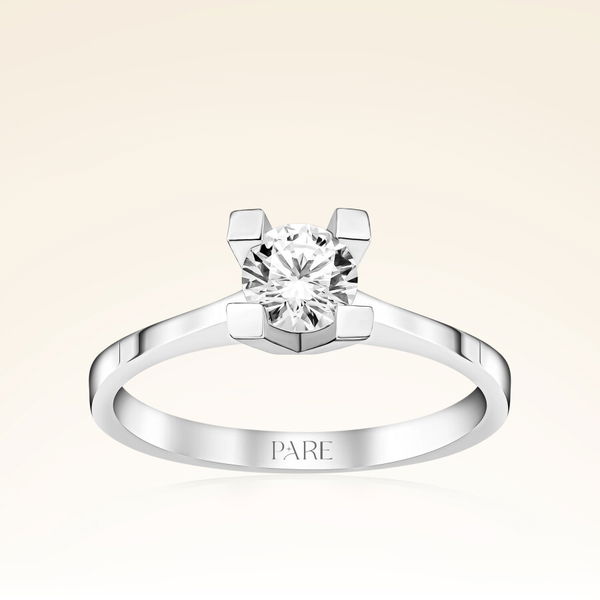 G Renk 0,45 Karat HRD Sertifikalı Tektaş Pırlanta Yüzük - Pare Pırlanta