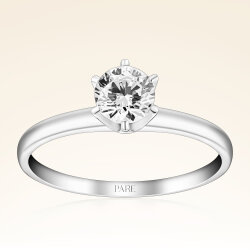 G Renk 0,50 Karat HRD Sertifikalı Tektaş Pırlanta Yüzük - 1