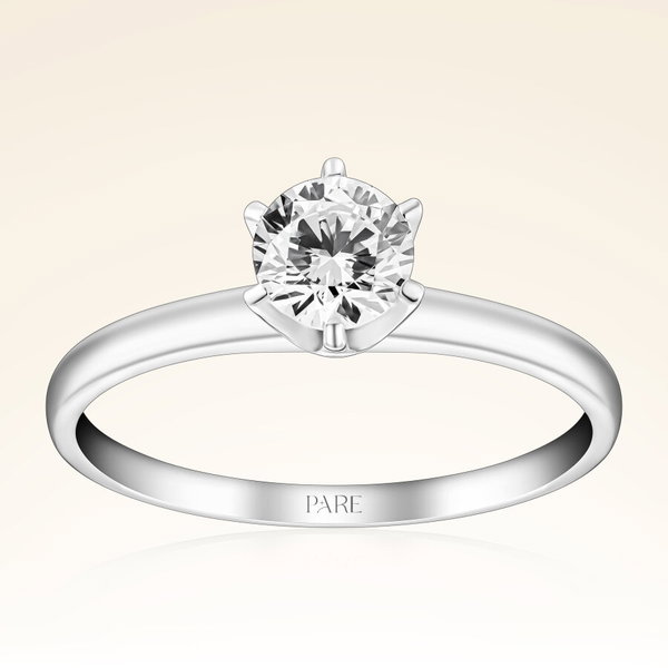 G Renk 0,50 Karat HRD Sertifikalı Tektaş Pırlanta Yüzük - Pare Pırlanta