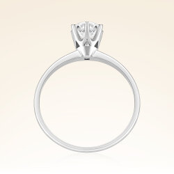 G Renk 0,50 Karat HRD Sertifikalı Tektaş Pırlanta Yüzük - 3