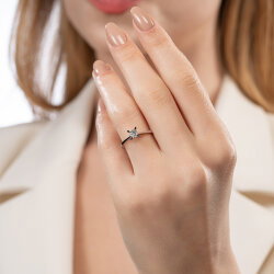 G Renk 0,50 Karat HRD Sertifikalı Tektaş Pırlanta Yüzük - 4