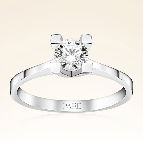 G Renk 0,50 Karat HRD Sertifikalı Tektaş Pırlanta Yüzük - Pare Pırlanta