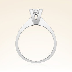 G Renk 0,50 Karat HRD Sertifikalı Tektaş Pırlanta Yüzük - 3