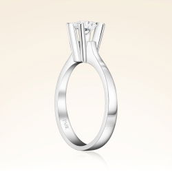 G Renk 0,50 Karat HRD Sertifikalı Tektaş Pırlanta Yüzük - 2