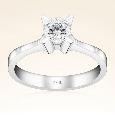 G Renk 0,50 Karat HRD Sertifikalı Tektaş Pırlanta Yüzük - Pare Pırlanta