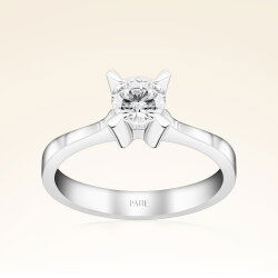 G Renk 0,50 Karat HRD Sertifikalı Tektaş Pırlanta Yüzük - 1