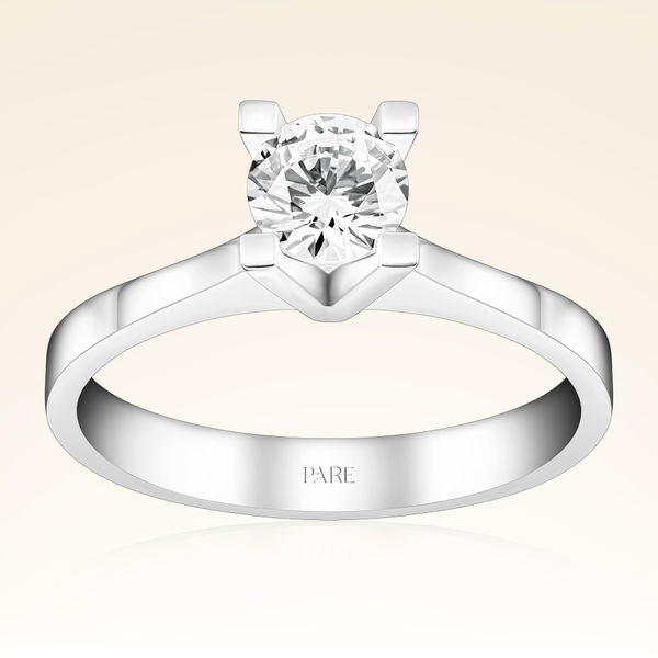 G Renk 0,50 Karat HRD Sertifikalı Tektaş Pırlanta Yüzük - Pare Pırlanta