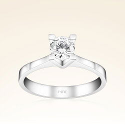 G Renk 0,50 Karat HRD Sertifikalı Tektaş Pırlanta Yüzük - 1