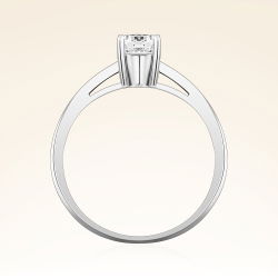 G Renk 0,50 Karat HRD Sertifikalı Tektaş Pırlanta Yüzük - 3