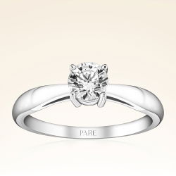 G Renk 0,50 Karat HRD Sertifikalı Tektaş Pırlanta Yüzük - 1