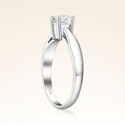 G Renk 0,50 Karat HRD Sertifikalı Tektaş Pırlanta Yüzük - 2