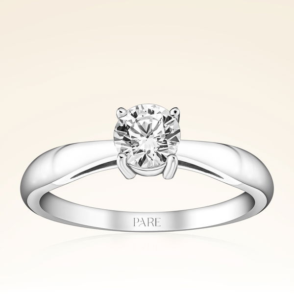 G Renk 0,50 Karat HRD Sertifikalı Tektaş Pırlanta Yüzük - Pare Pırlanta