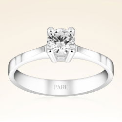 G Renk 0,50 Karat HRD Sertifikalı Tektaş Pırlanta Yüzük - 1