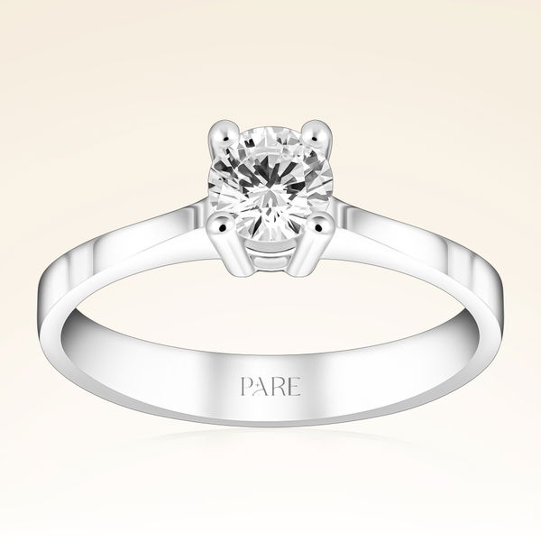 G Renk 0,50 Karat HRD Sertifikalı Tektaş Pırlanta Yüzük - Pare Pırlanta