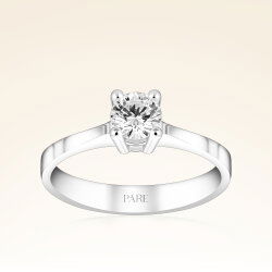 G Renk 0,50 Karat HRD Sertifikalı Tektaş Pırlanta Yüzük - 1