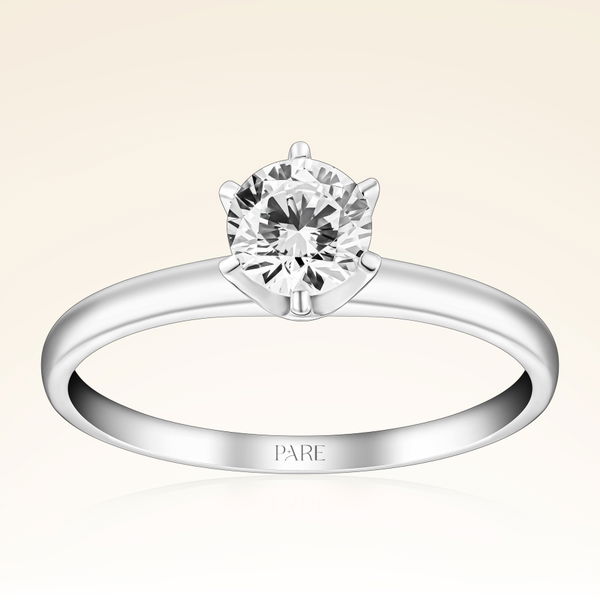 G Renk 0,50 Karat HRD Sertifikalı Tektaş Pırlanta Yüzük - Pare Pırlanta