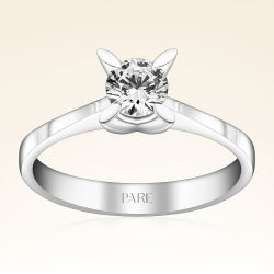 G Renk 0,50 Karat HRD Sertifikalı Tektaş Pırlanta Yüzük - 1