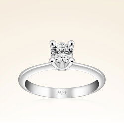 G Renk 0,50 Karat HRD Sertifikalı Tektaş Pırlanta Yüzük - 1