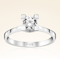 G Renk 0,50 Karat HRD Sertifikalı Tektaş Pırlanta Yüzük - 1