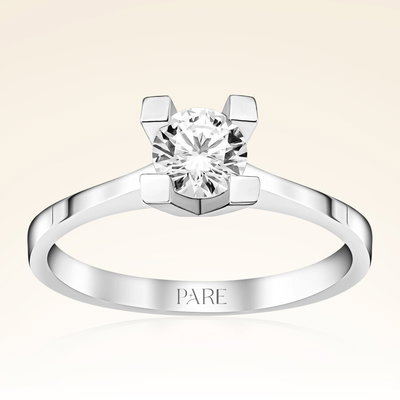 G Renk 0,50 Karat HRD Sertifikalı Tektaş Pırlanta Yüzük - Pare Pırlanta