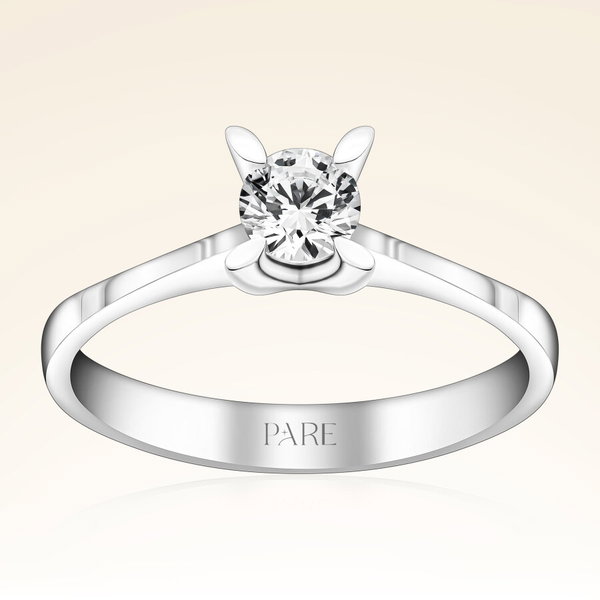 G Renk 0,50 Karat HRD Sertifikalı Tektaş Pırlanta Yüzük - Pare Pırlanta