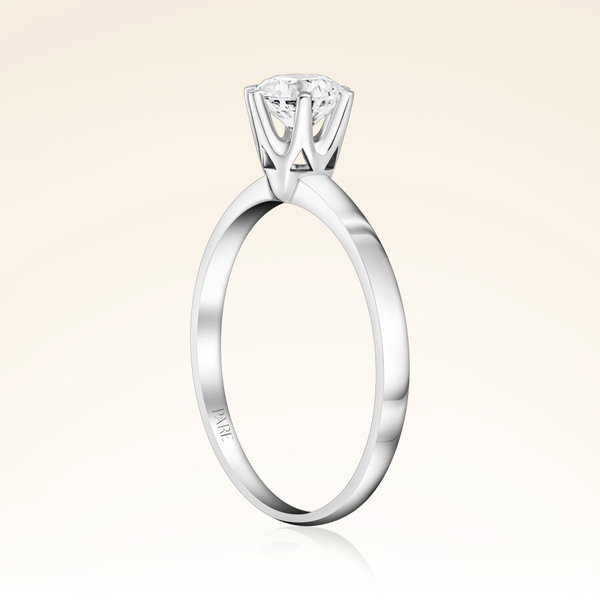 G Renk 0,50 Karat HRD Sertifikalı Tektaş Pırlanta Yüzük - Pare Pırlanta