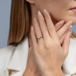 G Renk 0,50 Karat HRD Sertifikalı Tektaş Pırlanta Yüzük - 4